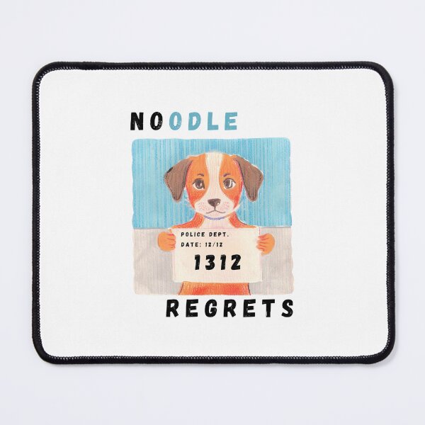 Item preview, Noodle Regrets Guilty Puppy designed and sold by PunnyPawsArt.