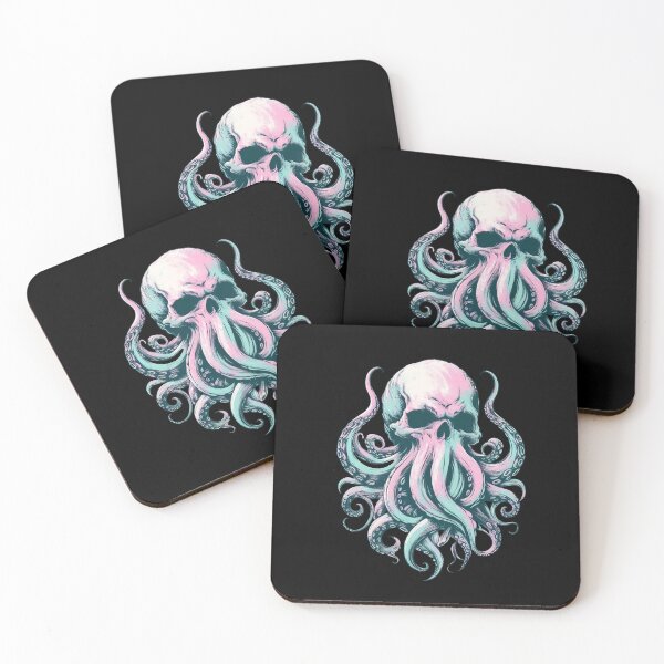 Item preview, Cthulhu skull pastel aesthetic designed and sold by Emegan Print Art.