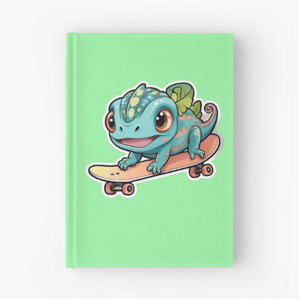 Item preview, chameleon on skateboard kawaii designed and sold by ANGOON7455.