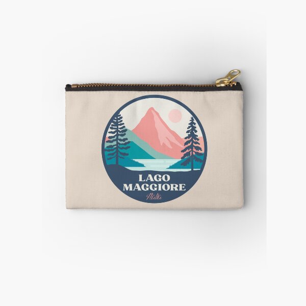 Item preview, Lago Maggiore Italia mountains landscape badge designed and sold by InvestingRoad.
