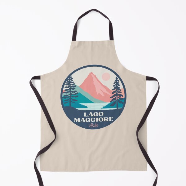 Item preview, Lago Maggiore Italia mountains landscape badge designed and sold by InvestingRoad.