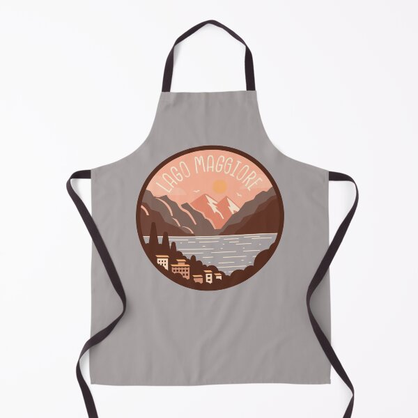 Item preview, Lago Maggiore Italia mountains landscape badge designed and sold by InvestingRoad.
