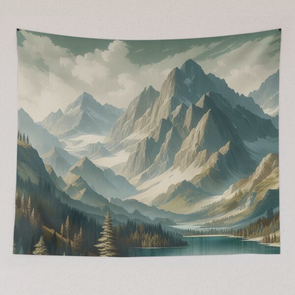 Item preview, Alpine Serenity: The Quiet Majesty of Mountain Solitude designed and sold by ArtComixHaven.