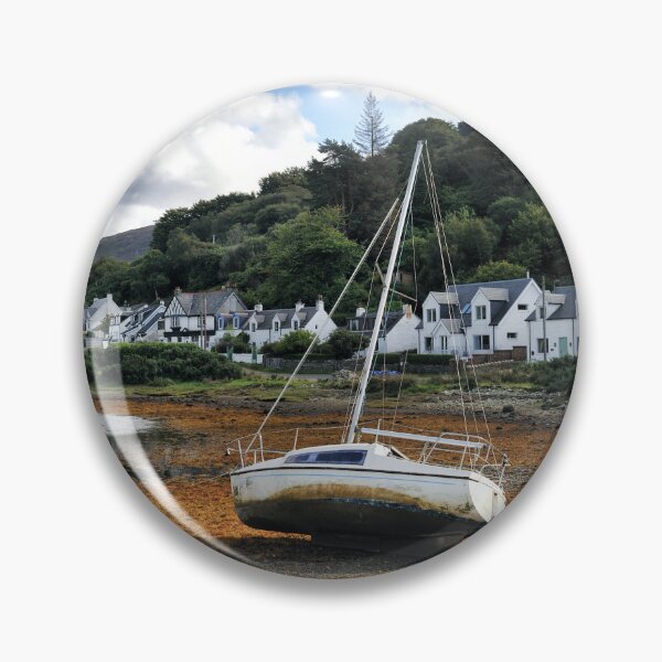 Item preview, A yacht at rest on the shoreline at Lochranza, Isle of Arran designed and sold by Richard Flint.