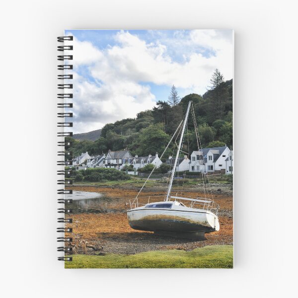 Item preview, A yacht at rest on the shoreline at Lochranza, Isle of Arran designed and sold by Richard Flint.