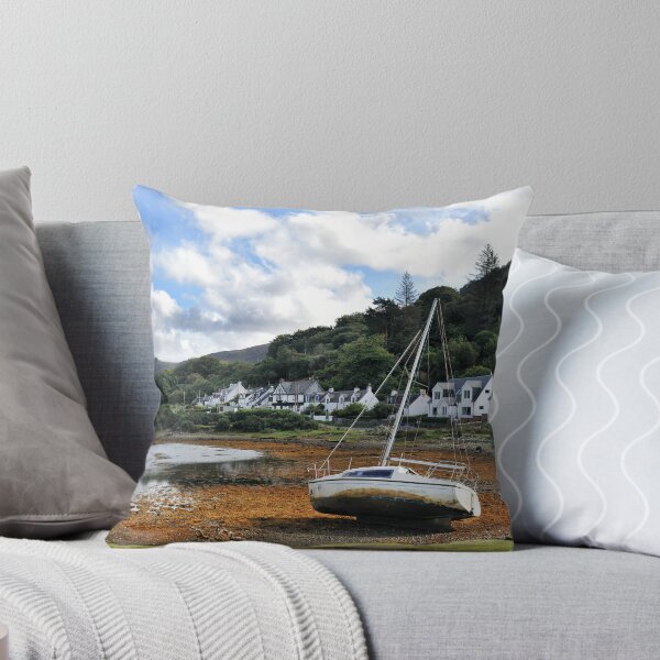 Item preview, A yacht at rest on the shoreline at Lochranza, Isle of Arran designed and sold by Richard Flint.
