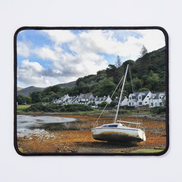 Item preview, A yacht at rest on the shoreline at Lochranza, Isle of Arran designed and sold by Richard Flint.