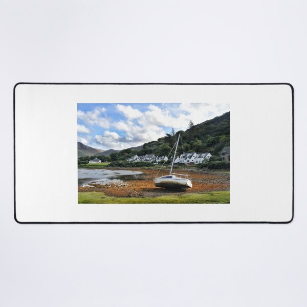 Item preview, A yacht at rest on the shoreline at Lochranza, Isle of Arran designed and sold by Richard Flint.