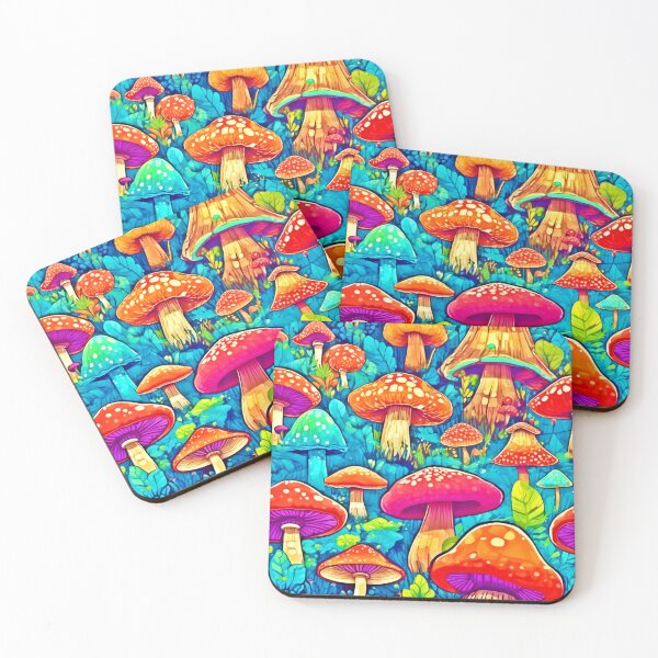 Item preview, Colorful Badaist Mushrooms Cartoon designed and sold by Health And Fitness Posts e-Store.