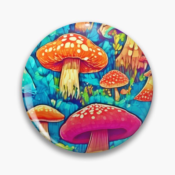 Item preview, Colorful Badaist Mushrooms Cartoon designed and sold by Health And Fitness Posts e-Store.
