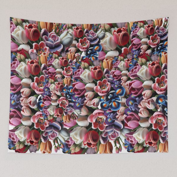 Item preview, Crochet Tulip and Iris Flower Pattern  designed and sold by PG Illustration.