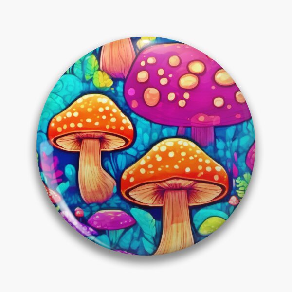 Item preview, Fantasy Colorful Mushroom Cartoons designed and sold by Health And Fitness Posts e-Store.