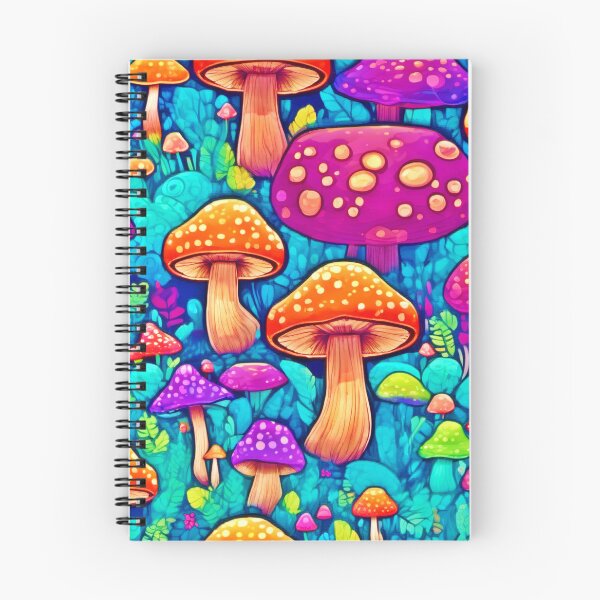 Item preview, Fantasy Colorful Mushroom Cartoons designed and sold by Health And Fitness Posts e-Store.