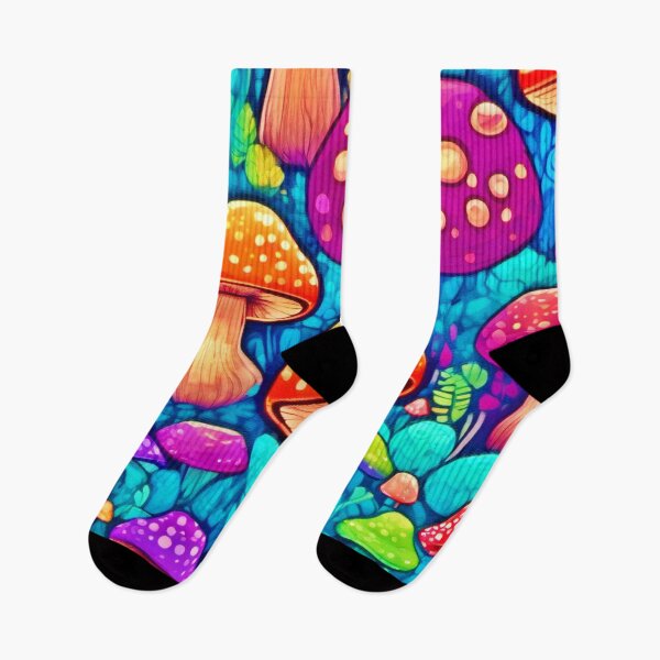 Item preview, Fantasy Colorful Mushroom Cartoons designed and sold by Health And Fitness Posts e-Store.