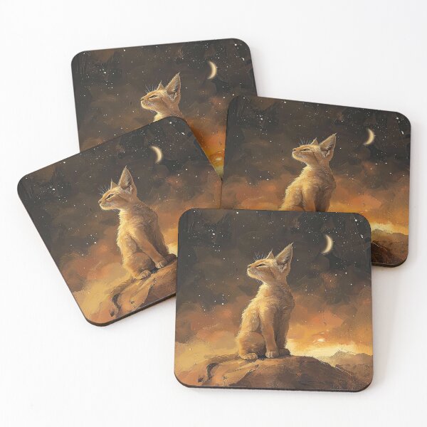 Item preview, Sand Cat at Night designed and sold by Elisabeth Lucas.