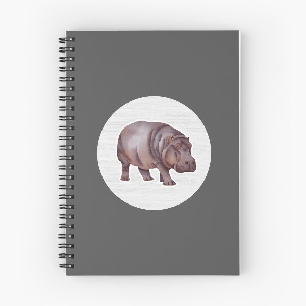 Item preview, Watercolor Drawing of a Hippopotamus designed and sold by LivingColorful.