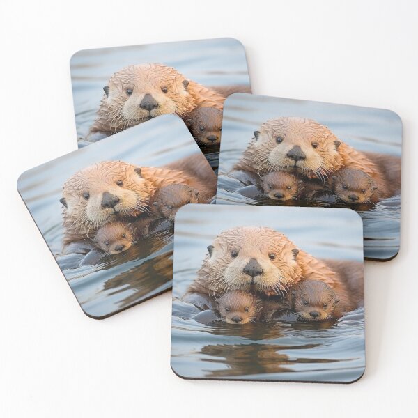 Item preview, Sea Otter with Baby Twins designed and sold by Elisabeth Lucas.