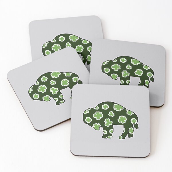 Item preview, Buffalo Lucky Clover Pattern Silhouette designed and sold by bamatt30.