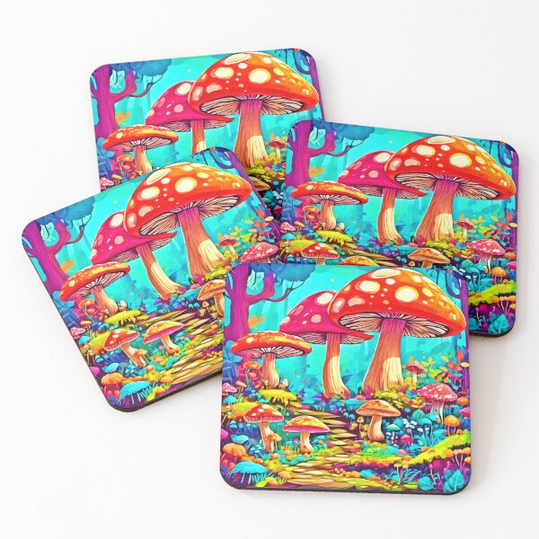 Item preview, Colorful Cartoon Fungi Fantasies  designed and sold by Health And Fitness Posts e-Store.