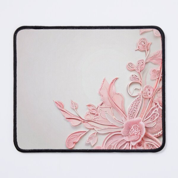 Item preview, Whispering Petals: Baby Pink Floral Lace Delight designed and sold by roon-ai.