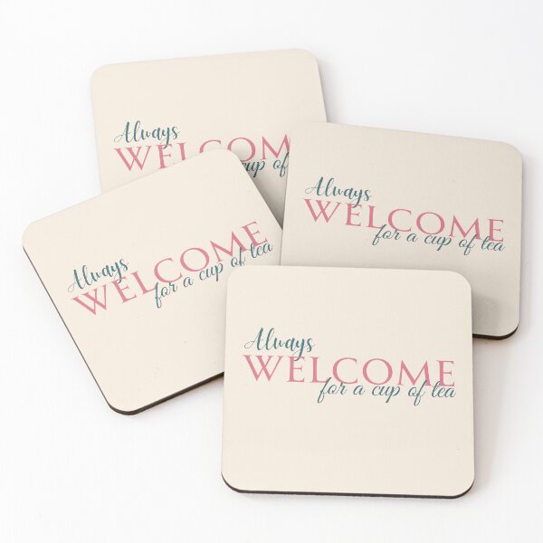 Item preview, Always welcome for a cup of tea stickers, or mug, apron designed and sold by coloursforkids.