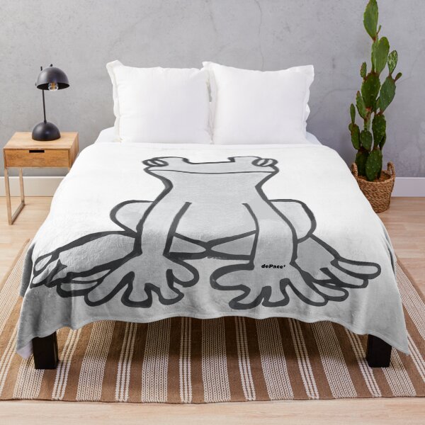 Item preview, Light Gray Colored frog in the style of Folk Art - dePace' designed and sold by mrpropcake.