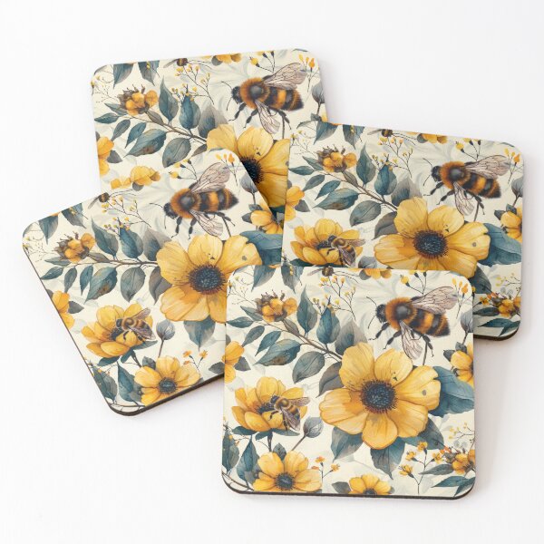 Artikelvorschau, Frühlingsblumen und Bienen entworfen und verkauft von mldorton.