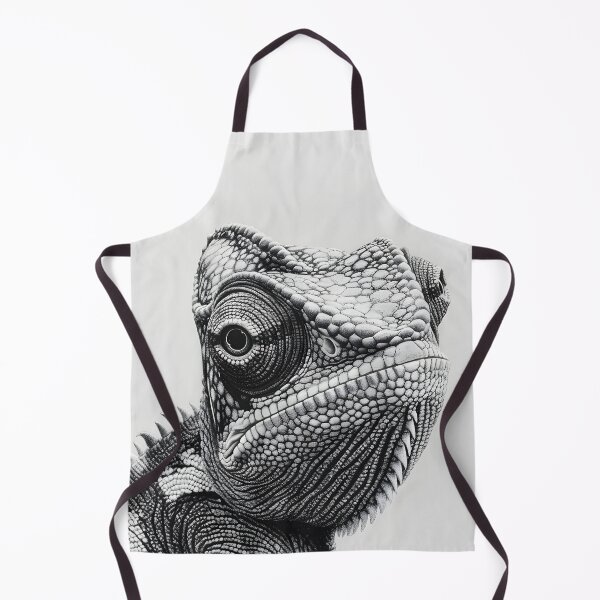 Item preview, Black and white Chameleon pencil drawing designed and sold by Pencil-Art.