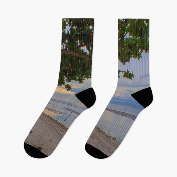 Item preview, Silhouetted Girl at Sunset Beach designed and sold by likbatonboot.