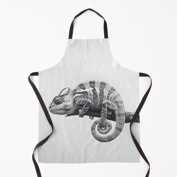 Item preview, Black and white Chameleon pencil drawing designed and sold by Pencil-Art.