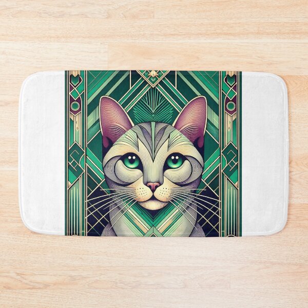Item preview, Emerald Cat Antique Geometrical Design designed and sold by DesignRizz.