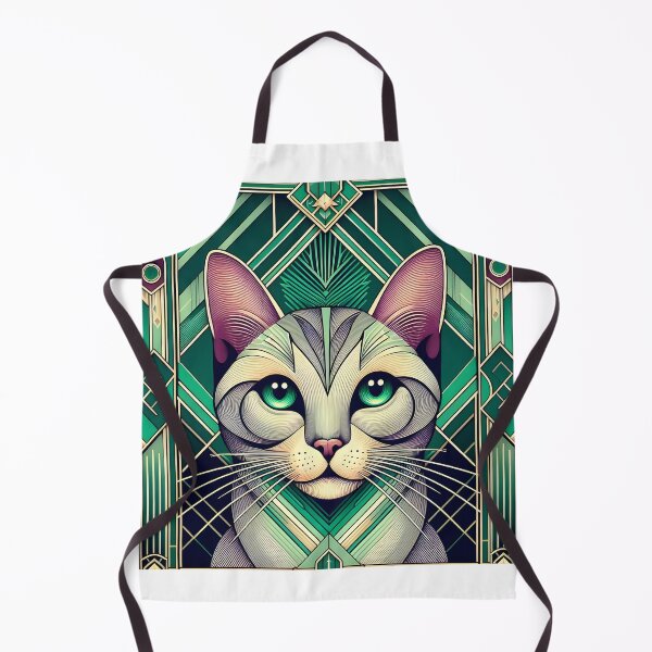 Item preview, Emerald Cat Antique Geometrical Design designed and sold by DesignRizz.