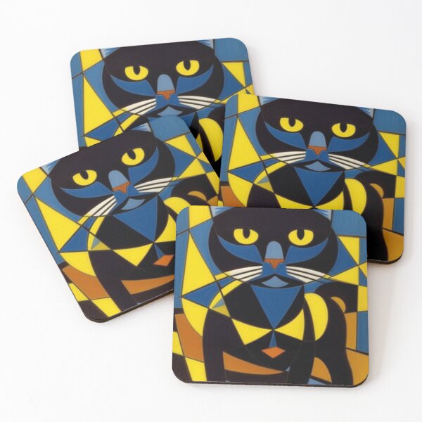 Item preview, Abstract Black Cat Art designed and sold by TheDarkWardrobe.