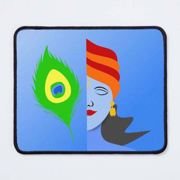 Item preview, Krishna with Peacock Feather Design designed and sold by DesignDrawn.