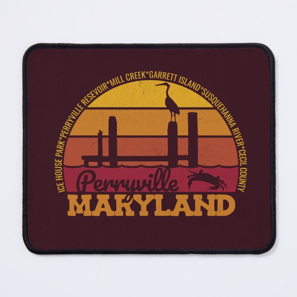 Item preview, Perryville Maryland Sunset Retro Local Pride Logo designed and sold by CRHPOD20.