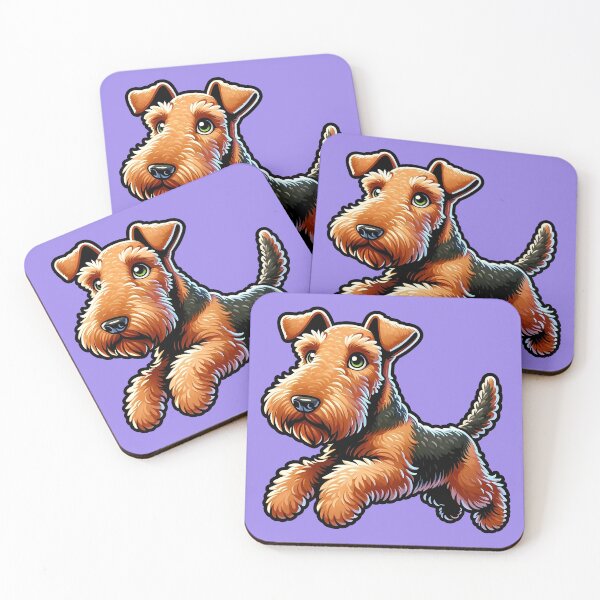 Item preview, Cute Friendly Airedale Terrier Breed Cartoony designed and sold by TD-Humor.