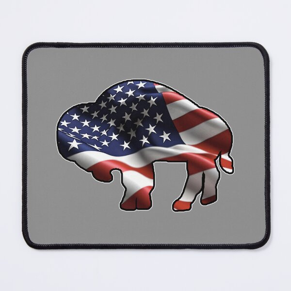 Item preview, Buffalo Waving American Flag Silhouette designed and sold by bamatt30.
