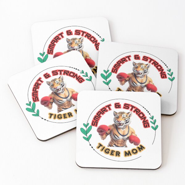 Item preview, Smart and Strong boxing Tiger mom, Gift for Mother's day, gift for mom's birthday designed and sold by RoseAIArtRhythm.