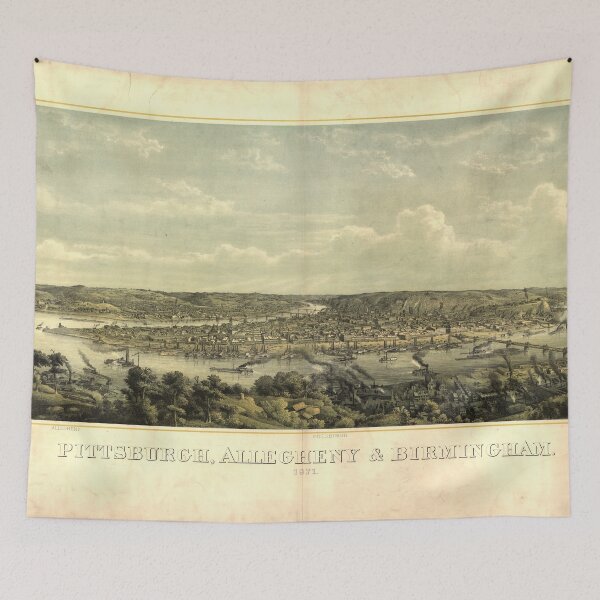 Item preview, Pittsburgh, Allegheny & Birmingham, PA (1871) designed and sold by allhistory.