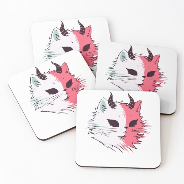 Item preview, Cute demon cat designed and sold by Emegan Print Art.
