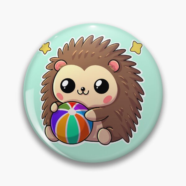 Artikelvorschau, Cute hedgehog with a ball entworfen und verkauft von Kiskadee-Draw.