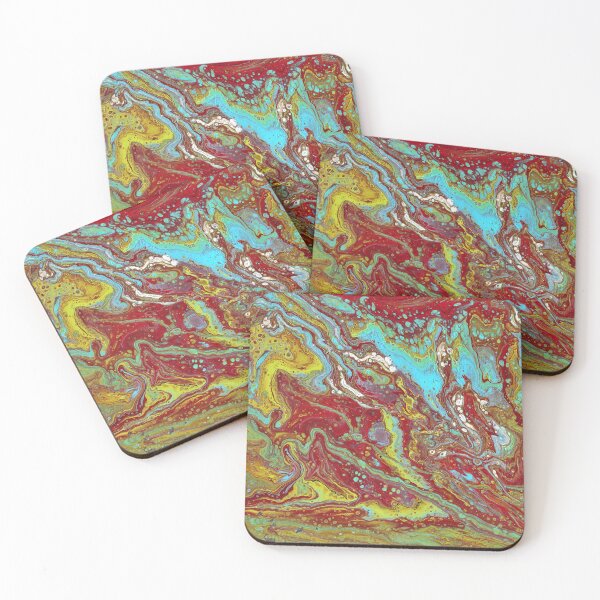 Item preview, Saddle Up 1 Wild Red Yellow Blue Acyrlic Abstract  designed and sold by Doug  Siegel.