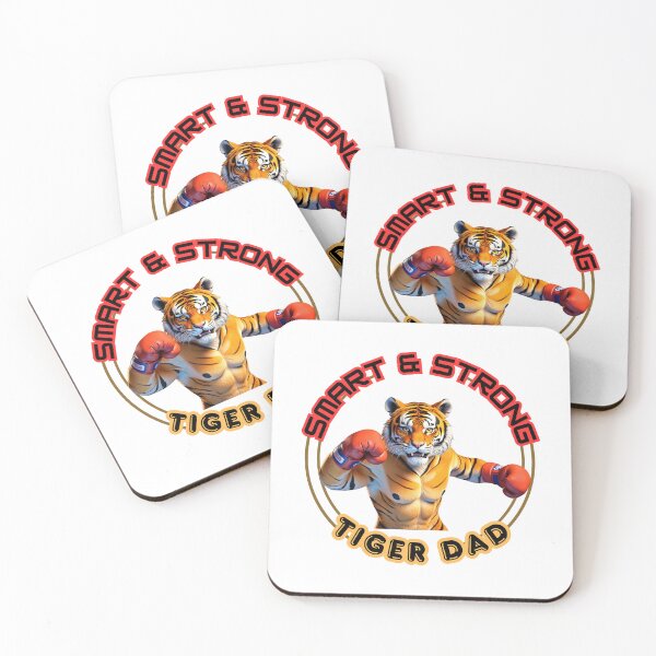 Item preview, Smart and Strong boxing Tiger Dad, Gift for Father's day, gift for Dad's birthday designed and sold by RoseAIArtRhythm.
