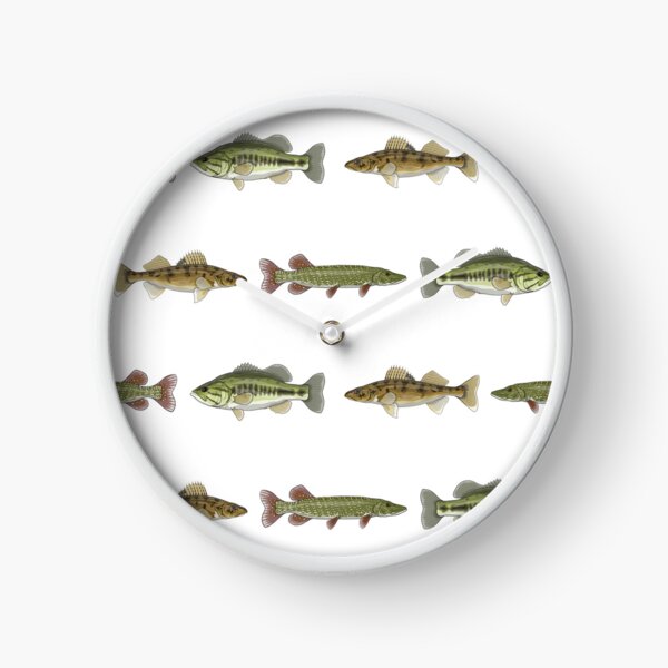 Freshwater Sportsfish Pattern Clock