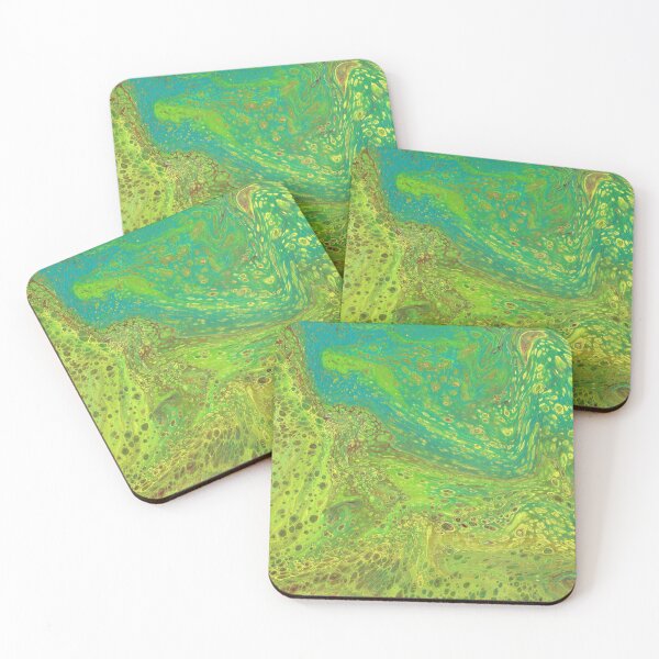 Item preview, Vegabond Dreams 3 Vibrant Flowing Green Acyrlic Abstract designed and sold by Doug  Siegel.
