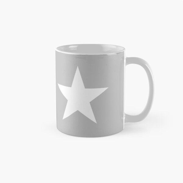 Item preview, Single WHITE STAR on a SILVER GREY Background designed and sold by RachelMacht.
