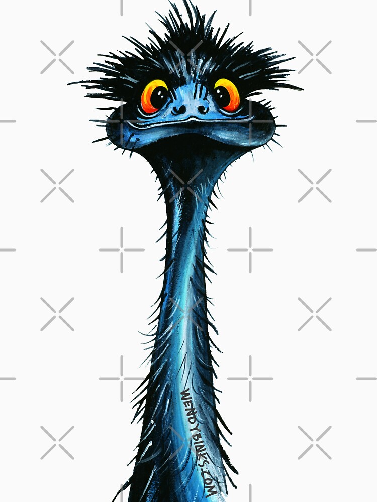Thumbnail 7 of 7, Essential T-Shirt, stunned emu designed and sold by Wendybinks.