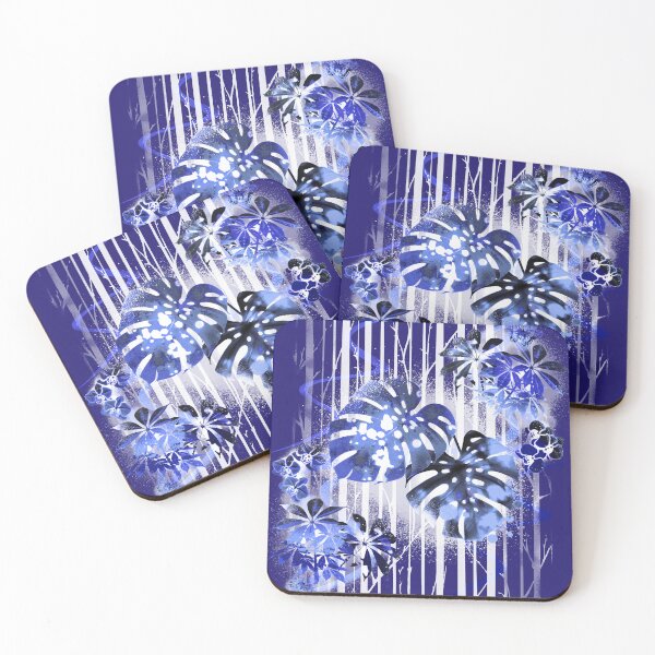 Item preview, Tropical leaf pattern #1 - Blue designed and sold by ArtSea-Bubble.