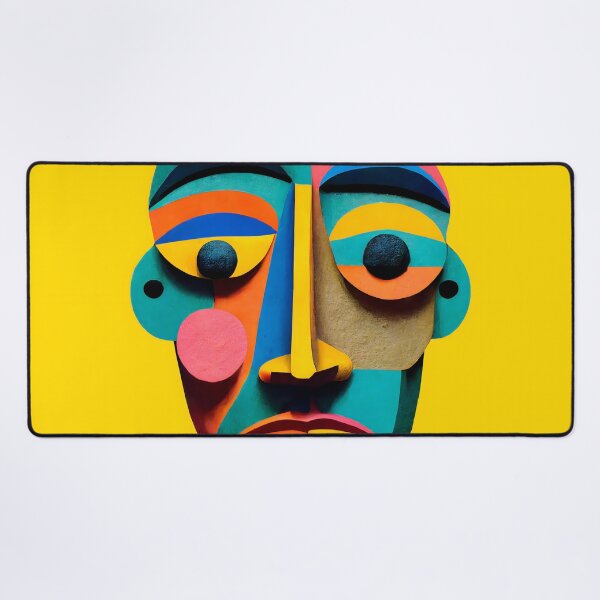 Item preview, Abstract AFRICAN & Colorful Shaped FACE Surrealism Wall ART Décor, Funny Designed Modern Cubism Art designed and sold by Diinaadesigns.