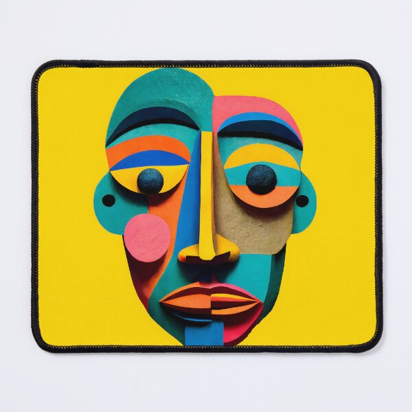 Item preview, Abstract AFRICAN & Colorful Shaped FACE Surrealism Wall ART Décor, Funny Designed Modern Cubism Art  designed and sold by Diinaadesigns.
